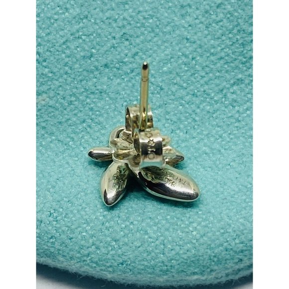 Tiffany & Co. Paloma Picasso Olive Leaf Stud Earrings Silver 925 Mint Pouch - Picture 6 of 6